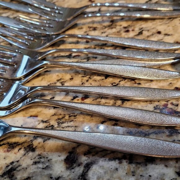 VINTAGE SEARS SILVERWARE FLATWARE SET 49 PIECE FORKS SPOONS KNIVES ETC - Picture 2 of 8